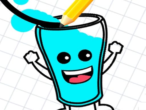 Happy Glass : Fill the Glass by Draw Lines - puzzles game